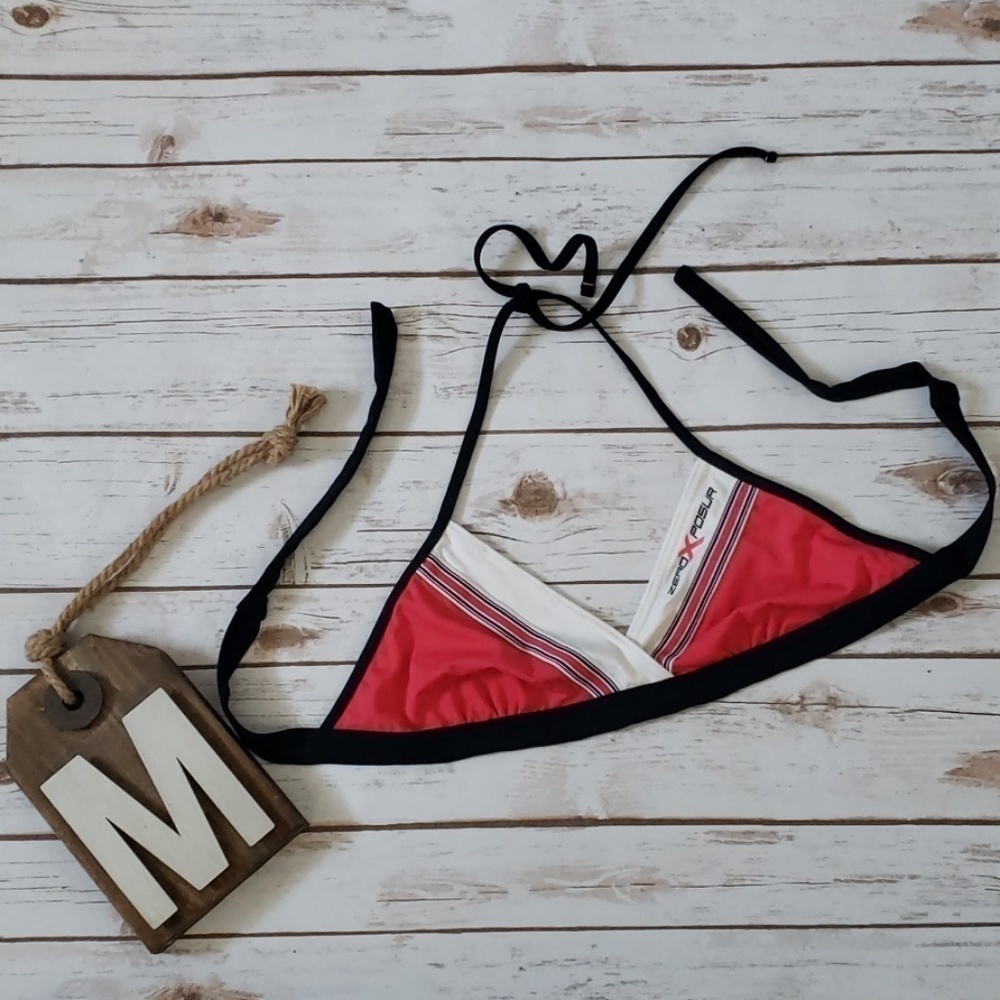 *PRICE DROP*
ZeroXposur hot pink and black bikini top